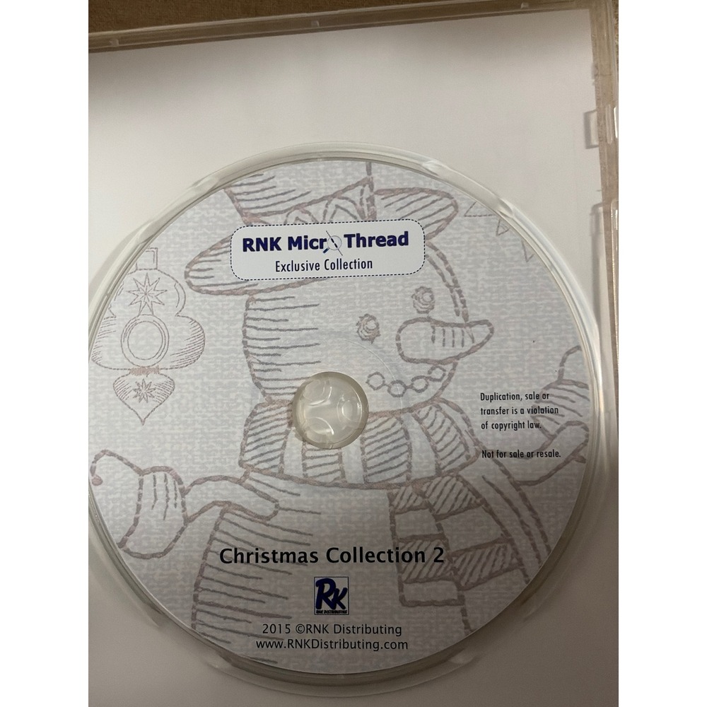 RNK Micro Thread Christmas Collection 2 Machine Embroidery Designs 20 Designs CD - Picture 3 of 4